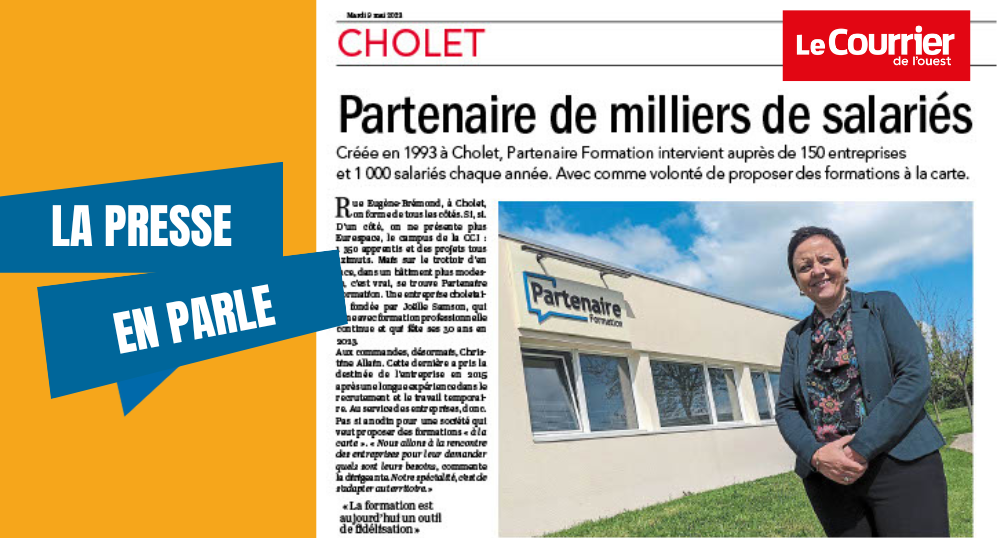 Partenaire Formation, Courrier de l'Ouest 2023